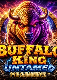Charging buffalo artwork for the Buffalo King Untamed Megaways slot